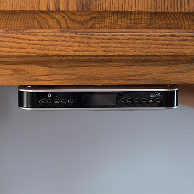 ILIVE Bluetooth<sup>&reg;</sup> Under Cabinet Music System - Stream music from your device to this under cabinet mounted music system.  Also features digital FM radio, kitchen timer, digital clock with alarm and LED kitchen light.  Instructions and mounting hardware included.